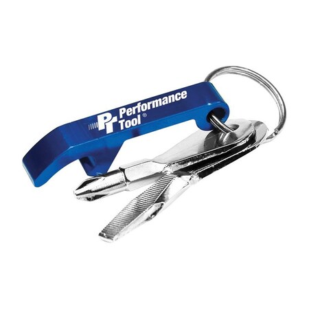Performance Tool Performance Tool Aluminum Blue Screwdriver Set Keychain W3201